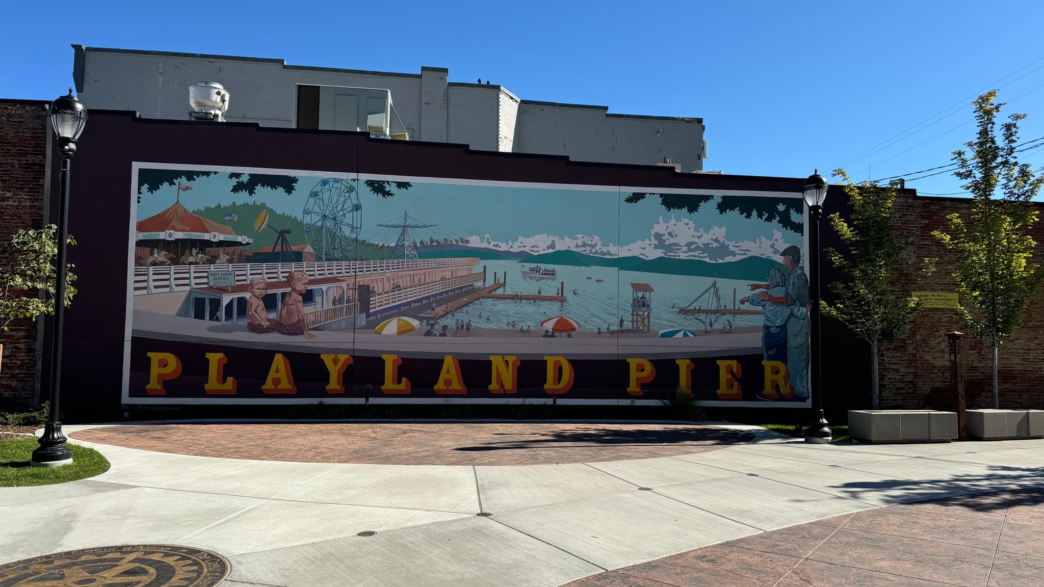 Community life in downtown Coeur d'Alene, Northern Idaho